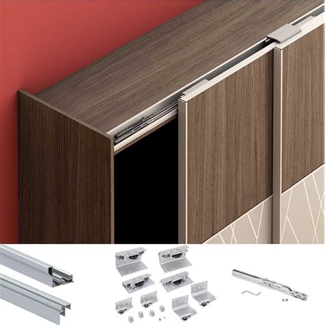 sliding track for cabinet doors